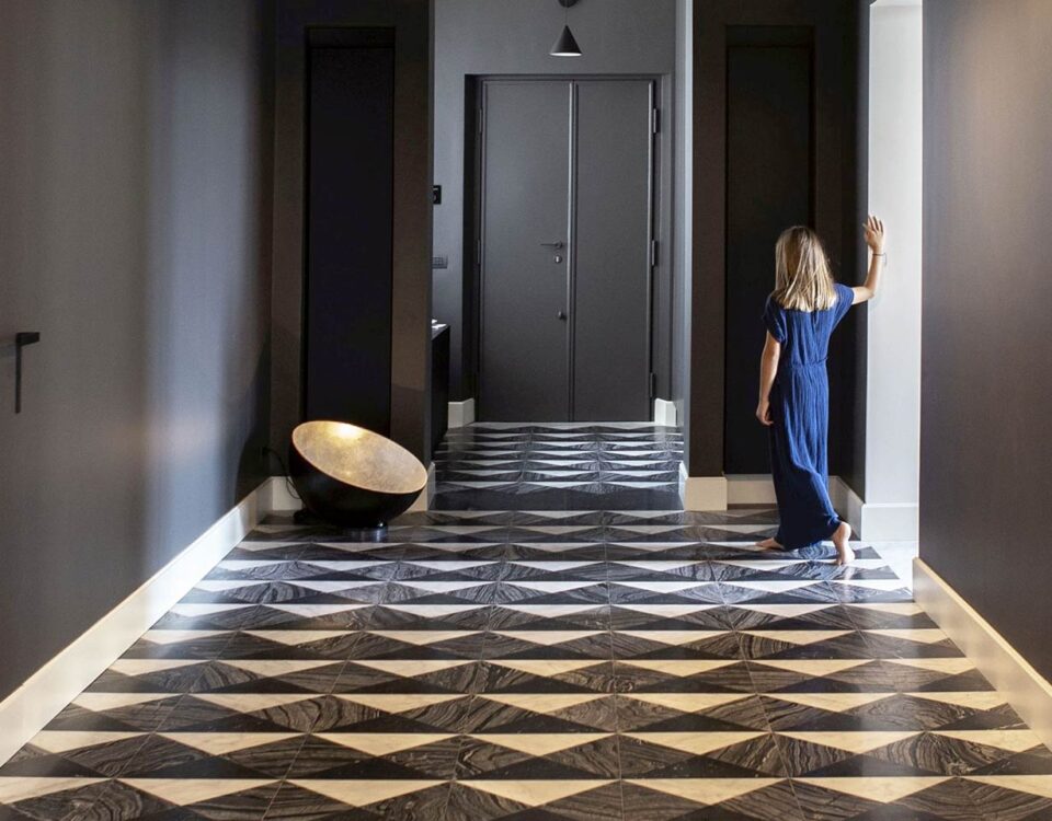 Pavimento in marmo albergo